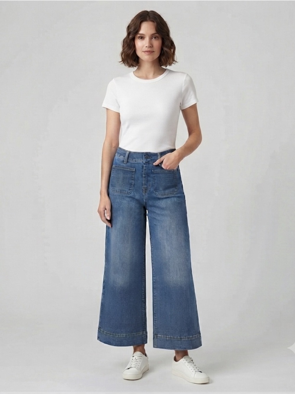 Spanx Wide Leg Crop Jeans
